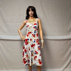 Floral Midi Dress Sz 14